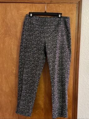 Zac & Rachel Black and White Speckled Skinny Ponte Pants